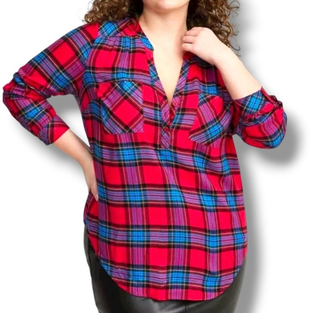 Torrid Harper Softest Flannel Tunic Pullover! Size 3